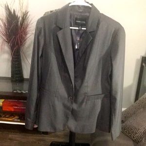 Executive Clothing by Gustavo Arango grey single breasted blazer NWOT